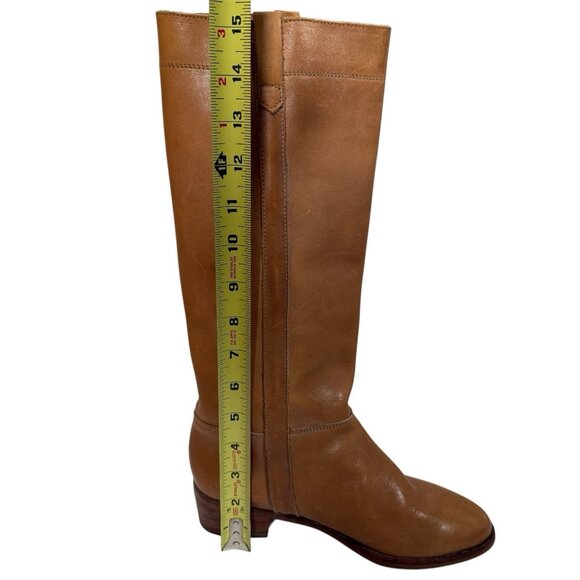 Vintage Leather Riding Boots Women's Tan Knee High Size 7 Campus Boho Y2K - Picture 6 of 16